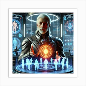 Ronan Ashheart Mentorship Wisdom Sci Fi Art Print