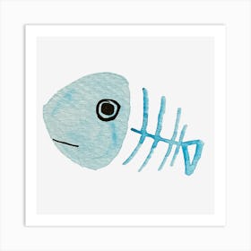 Fish Skeleton Art Print