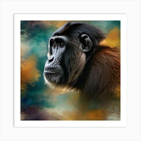 Chimpanzee Portrait Art Print