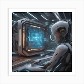 Futuristic Woman 1 Art Print