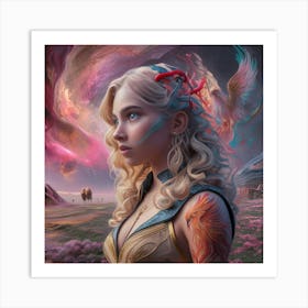 Girl With Wings 2 Art Print