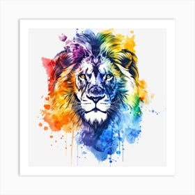 Rainbow Lion Poster