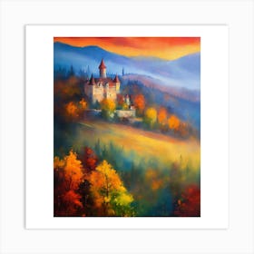 Castle In The Mountains Art Print