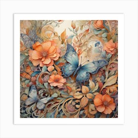 Colorful Butterflies 5 Art Print