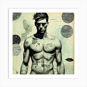 Illustration Of The Male Body Sexy Man Art Print