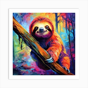 Sloth Painting Art Print