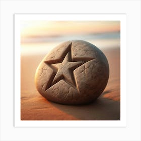 Star On The Beach Art Print