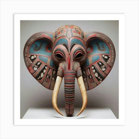 Tribal African Art Elephant 2 Art Print