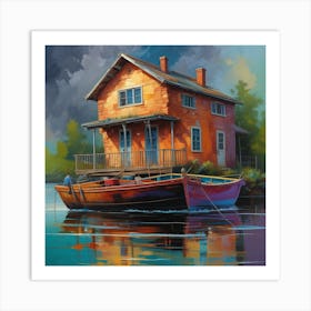 House On The Water Art Print