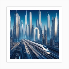 Futuristic City 16 Art Print