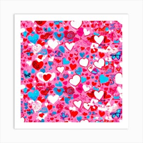 Heart Pattern 5 Art Print