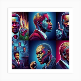 Portrait Of Black Men Art Print