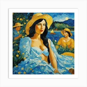 Woman In A Hat ei Art Print