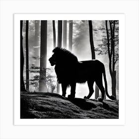 Lion In The Forest 17 Art Print