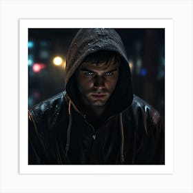 Man In A Hoodie Art Print