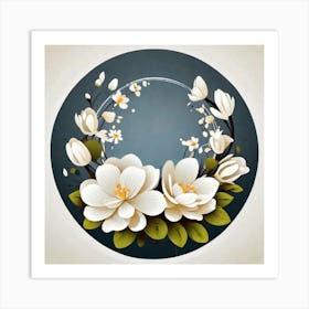 Magnolia Flowers Art Print