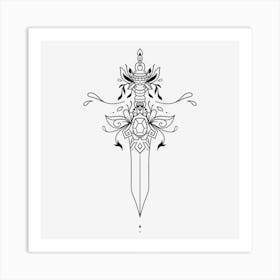 Dagger Mandala 04 Art Print