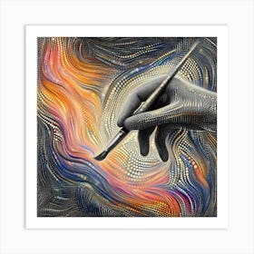 Hand By Person Art Print