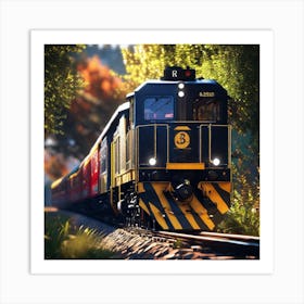 Train On The Tracks 8 Art Print