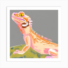 Bearded Dragon Lizard 01 Art Print