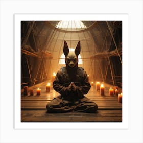 Davinci Samurai Rabbit Art Print