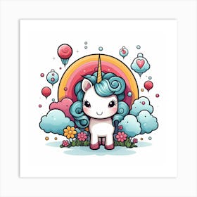 Unicorn In The Sky 1 Art Print