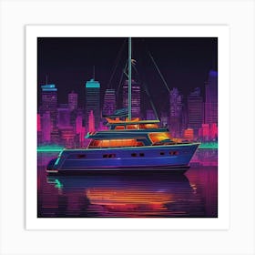 Neon Cityscape Art Print