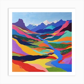 Colourful Abstract Tierra Del Fuego National Park Patagonia 3 Art Print