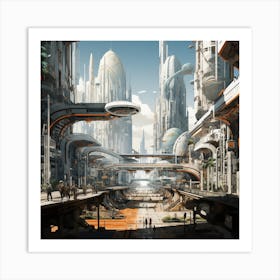 Futuristic City 17 Art Print