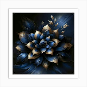 Blue Flower 4 Art Print