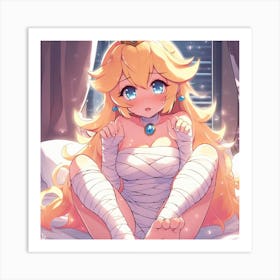 Cute Mummy Peach Art Print