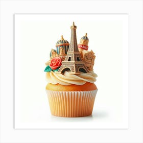 Paris Cupcake 1 Art Print