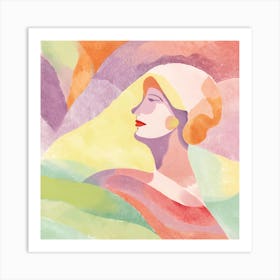 Abstract Art Painting Of A Woman Art Print