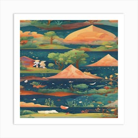 Landscape Wallpaper Art Print