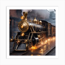 Steampunk Train Art Print