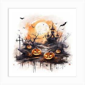 Halloween Pumpkins 1 Art Print