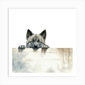 Wolf Dog Art Print