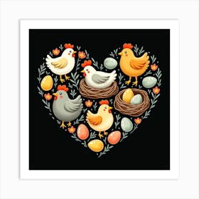 Easter Chickens Art Print