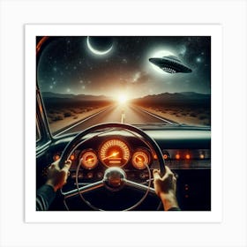 Alien Spaceship Art Print