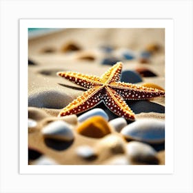 Starfish On The Beach 4 Art Print