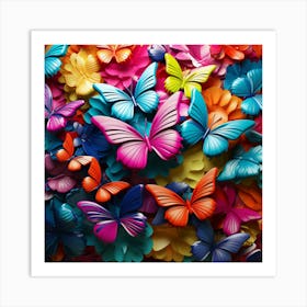 Colorful Butterflies 18 Art Print