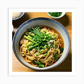 Asian Noodle Soup 1 Art Print