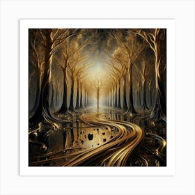 Golden Forest 19 Art Print