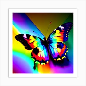 Rainbow Butterfly 10 Art Print