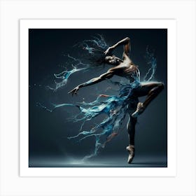 Ballet Dancer fluid Art Print