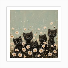 Kittens Fairycore Painting 2 Art Print