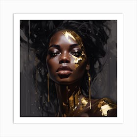 Gold Girl Art Print