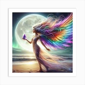 Rainbow Angel 4 Art Print