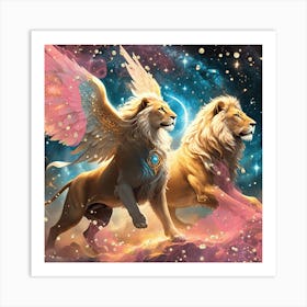 On Lion Wings Art Print