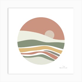 Sunset In A Circle.A fine artistic print that decorates the place. 1 Art Print